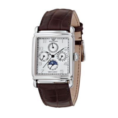 Emporio Armani men's brown leather strap watch - Product number 6357962