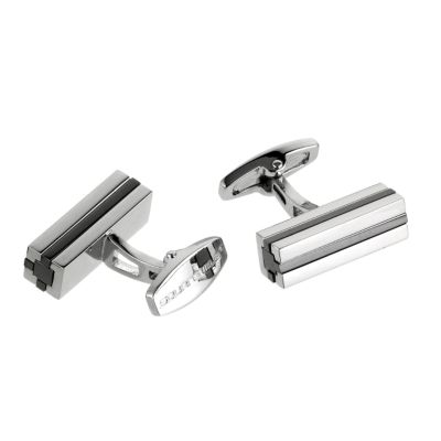 Square Mile polished gunmetal cufflinks