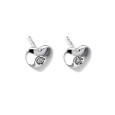 Hot Diamonds Sterling Silver Heart Shaped Stud Earrings - Product number 6359272