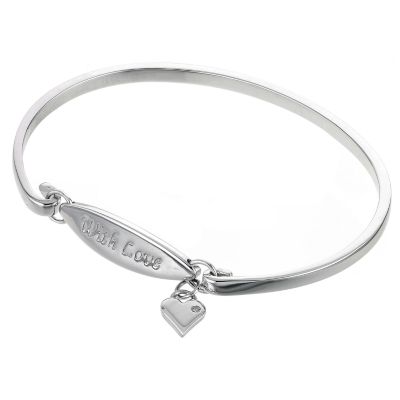 Sterling Silver Kids With Love Bangle