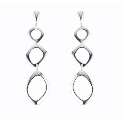 Fossil Sterling Silver Abstract Earrings - Product number 6359426