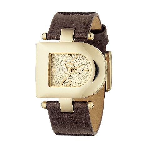 DKNY ladies gold-plated watch