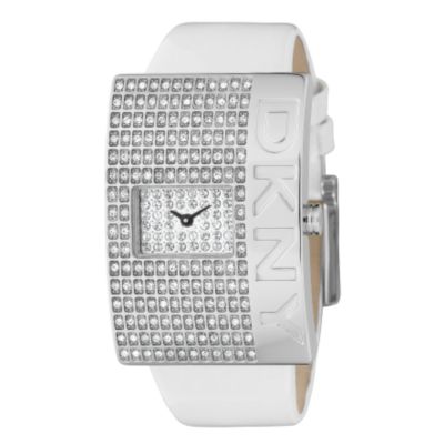 dkny ladies stone set watch