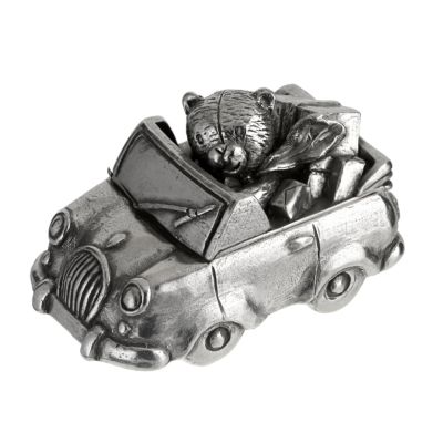 Boy's pewter christening teddy bear toothbox - Product number 6360688