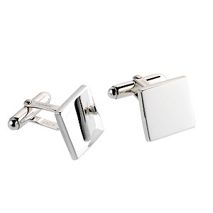 Carrs of Sheffield Silver square post cufflink