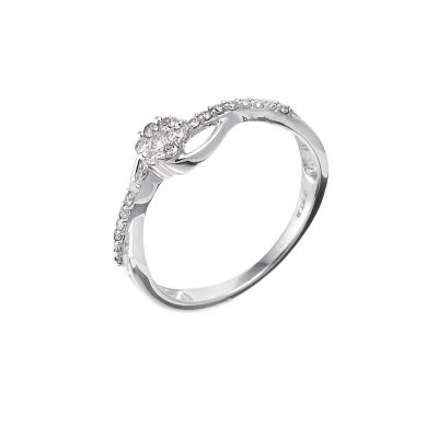 9ct white gold 0.20 carat diamond set ring - Product number 6360882