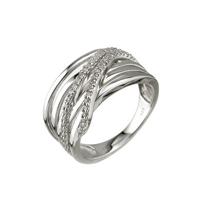 9ct white gold quarter carat diamond ring - Product number 6369138