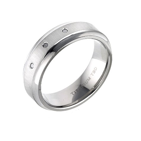 Titanium black coloured diamond ring