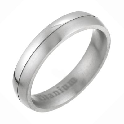 Titanium Matt Polished Ring - Product number 6376665