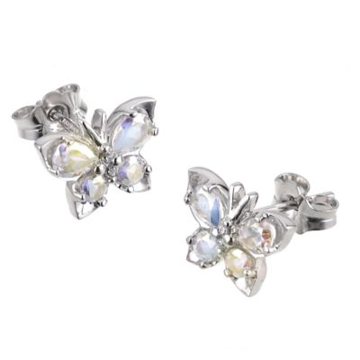 9ct White Gold Mystic Topaz Butterfly Earrings - Product number 6383130