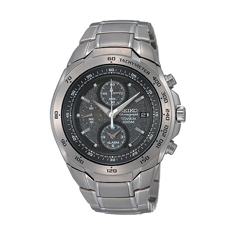 mens grey dial chronograph bracelet watch