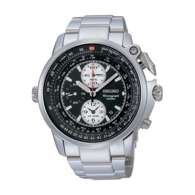 Seiko mens stainless steel chronograph bracelet