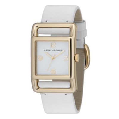Jacobs ladies gold-plated rectangular dial