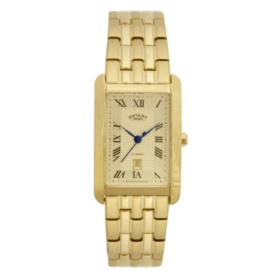 Rotary Classic Ladies' Gold-Plated Rectangular Roman Dial Bracelet Watch - Product number 6386237