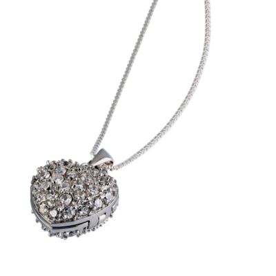 sterling silver cubic zirconia heart locket