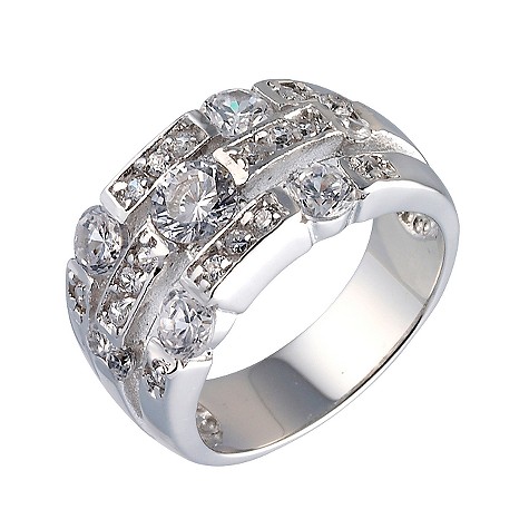 sterling silver cubic zirconia - size n
