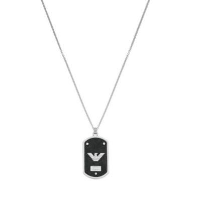 Armani mens eagle dog tag