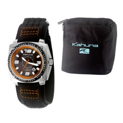 Kahuna Men` Black Strap Watch