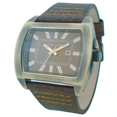 Kahuna Men's Brown Leather Strap Watch - Product number 6397131