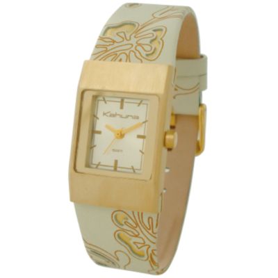Kahuna Ladies' Gold And Ivory Strap Watch - Product number 6397271