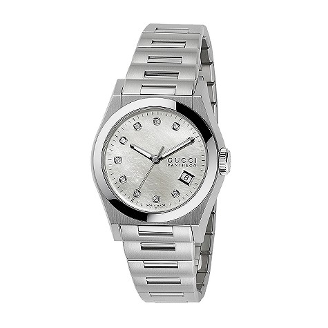 gucci Pantheon ladies diamond-set watch