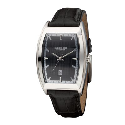 Kenneth Cole Reaction Men's Black Leather Strap Watch - Product number 6405495