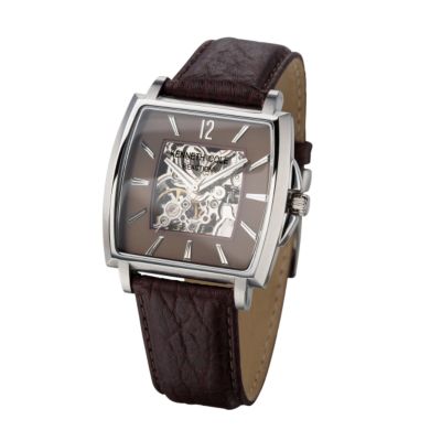 Kenneth Cole Reaction Men's Brown Leather Strap Watch - Product number 6405568