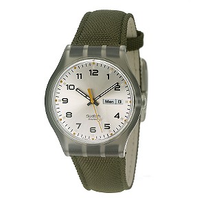 Swatch Completion Men` Khaki Strap Watch