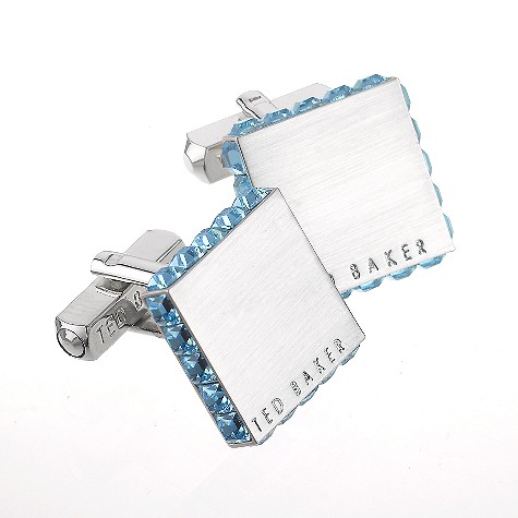 ted baker blue crystal edge cufflinks