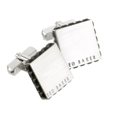 black crystal edge cufflinks