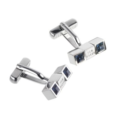 lilac crystal spin cube cufflinks