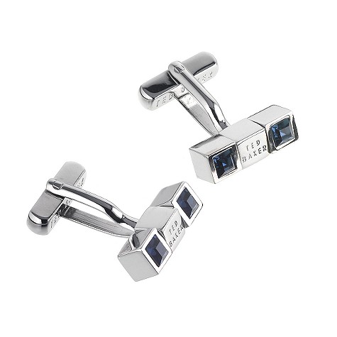 Ted Baker lilac crystal spin cube cufflinks