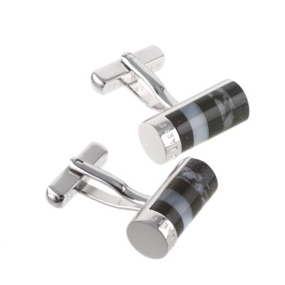 Ted Baker cylinder grey stripe cufflinks - Product number 6410650
