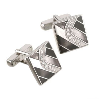 Ted Baker grey multi stripe cufflinks - Product number 6410685