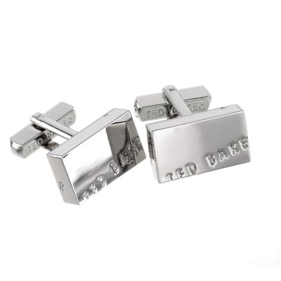 Ted Baker grey logo cufflinks