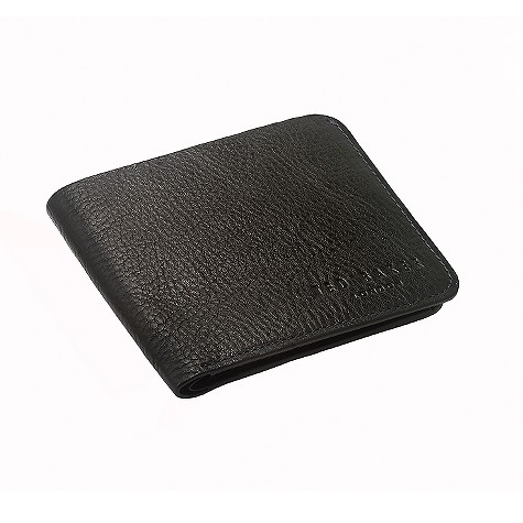 black leather wallet and cufflinks set