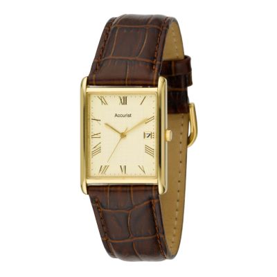 Accurist Men` Rectangular Dial Watch