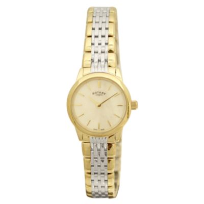 ladies two colour bracelet watch