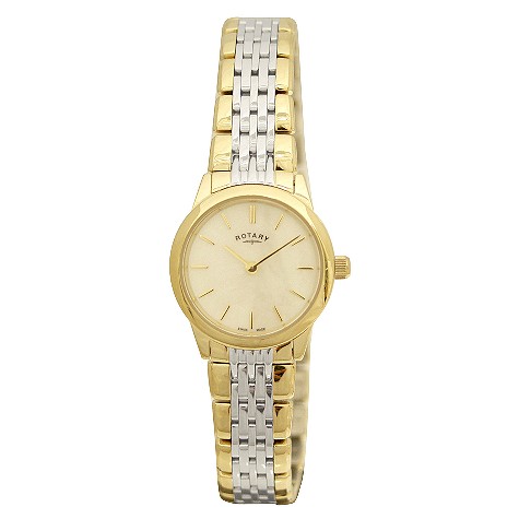 rotary ladies two colour bracelet watch