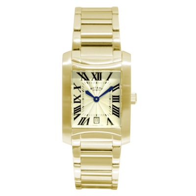 ladies gold-plated bracelet watch