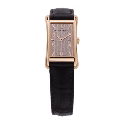 ladies rose gold case watch