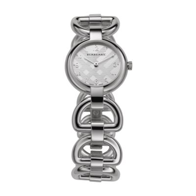 Burberry ladies stainless steel bangle watch