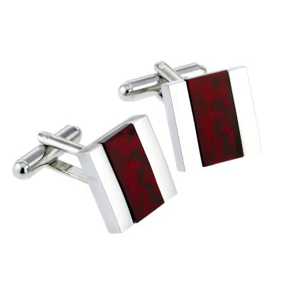 Mens Red Abalone Cufflinks