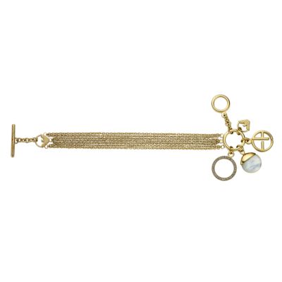Emporio Armani gold-plated mother of pearl charm bracelet - Product number 6421393