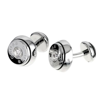 Cross clear crystal enamel button cufflinks - Product number 6425267