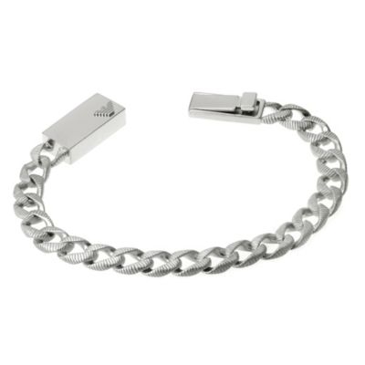 Emporio Armani mens sterling silver ID bracelet