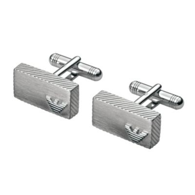 Armani sterling silver rectangular logo