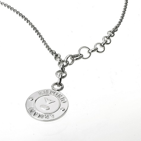 Emporio Armani ladies sterling silver tag pendant
