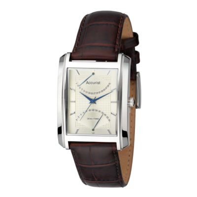 Accurist men's rectangular dial strap watch - Product number 6449603