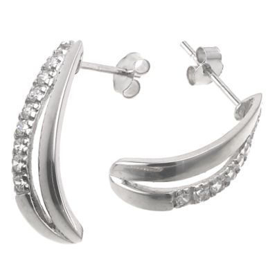 9ct White Gold Cubic Zirconia Earrings - Product number 6450512